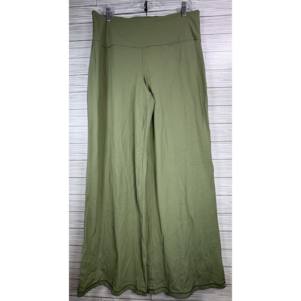 Athleta Wide Leg Pants in Olive Green